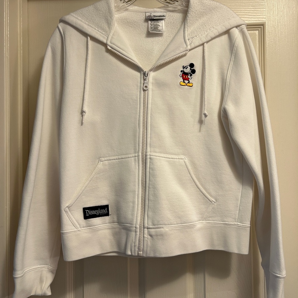 Disney White Hooded Sweatshirt with Mickey Mouse Logo